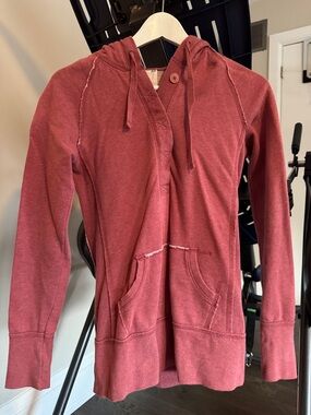 Talula Rose-Red Hooded Pullover Sweatshirt